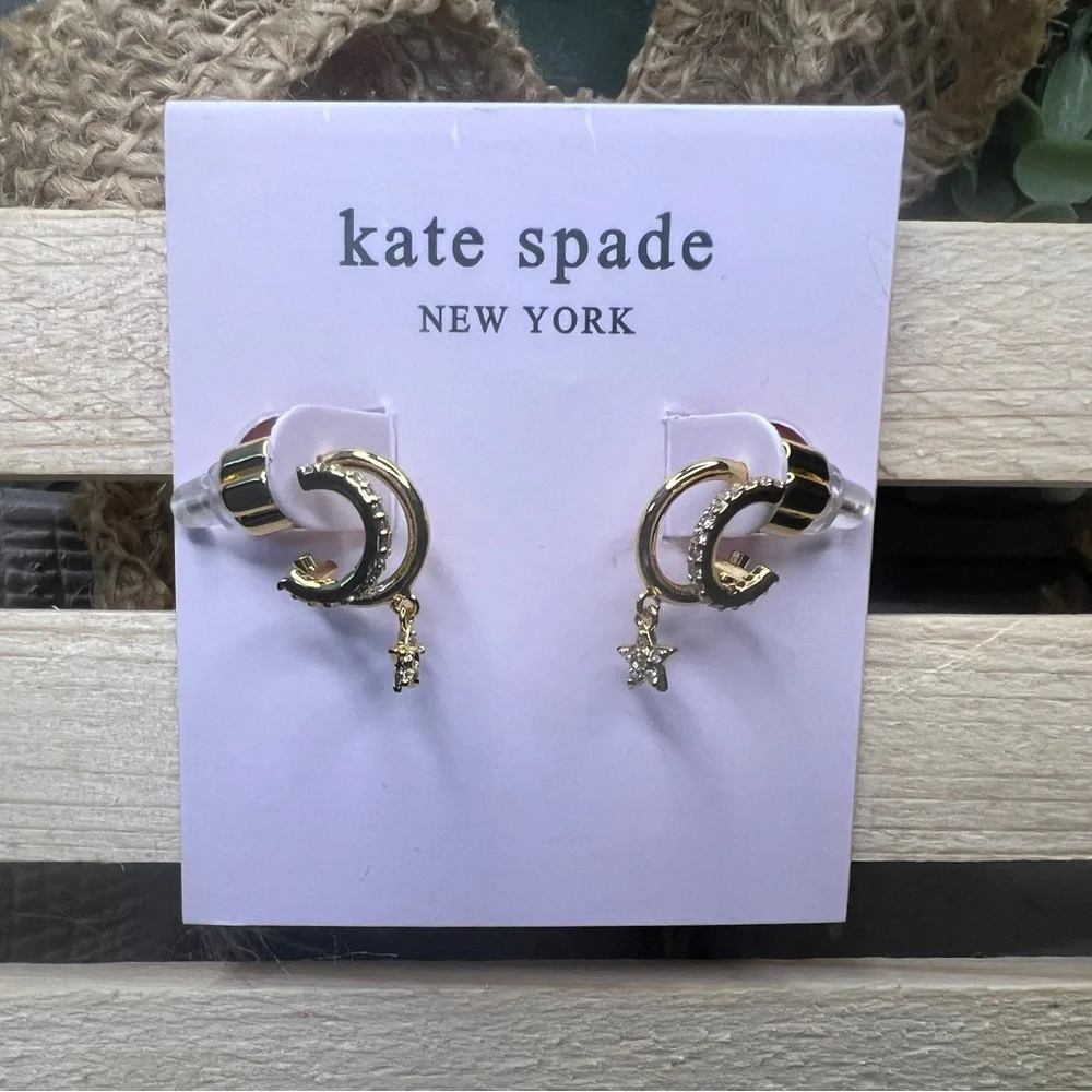 Kate Spade Huggie Half Hoop Star Earrings